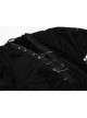 Decadent Knitted Holes Mesh Design Metal Zipper Buttonhole Decoration Metal Large Pins Male Gothic Coat