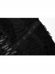 Decadent Knitted Holes Mesh Design Metal Zipper Buttonhole Decoration Metal Large Pins Male Gothic Coat