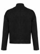 Punk Washed Aged Texture Rough Grain Splicing Mesh Metal Buttonholes Zipper Trim Long Sleeve Male Coat