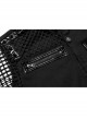 Simple Modeling Elastic Cotton-Twill Fabric Spliced Diamond Mesh Asymmetrical Personality Punk Short Sleeve Male Shirt