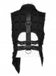 Personality Asymmetrical Decadence Hairy Flu Back Cutout Design Leather Strip Metal Rivets Gothic Male Vest