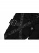 Personality Asymmetrical Decadence Hairy Flu Back Cutout Design Leather Strip Metal Rivets Gothic Male Vest