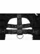 Personality Asymmetrical Decadence Hairy Flu Back Cutout Design Leather Strip Metal Rivets Gothic Male Vest