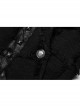 Personality Asymmetrical Decadence Hairy Flu Back Cutout Design Leather Strip Metal Rivets Gothic Male Vest