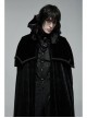 Mysterious Dark Short Pile Jacquard Fabric Adjustable Wire Collar Bat-Shaped Hem Imitation Ruby Necklace Gothic Cloak