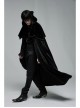 Mysterious Dark Short Pile Jacquard Fabric Adjustable Wire Collar Bat-Shaped Hem Imitation Ruby Necklace Gothic Cloak