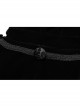 Mysterious Dark Short Pile Jacquard Fabric Adjustable Wire Collar Bat-Shaped Hem Imitation Ruby Necklace Gothic Cloak