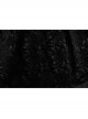 Mysterious Dark Short Pile Jacquard Fabric Adjustable Wire Collar Bat-Shaped Hem Imitation Ruby Necklace Gothic Cloak
