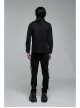 Punk Cotton No Elasticity Personality Skull Skeleton Embroidery Shoulder Rivet Decoration Long Sleeve Male Shirt