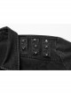 Punk Cotton No Elasticity Personality Skull Skeleton Embroidery Shoulder Rivet Decoration Long Sleeve Male Shirt