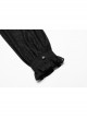 Soft And Comfortable Chiffon Fabric Delicate Decals Neckline Pleats Ruffle Trim Gothic Black Male Shirt