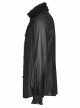 Soft And Comfortable Chiffon Fabric Delicate Decals Neckline Pleats Ruffle Trim Gothic Black Male Shirt