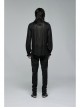 Soft And Comfortable Chiffon Fabric Delicate Decals Neckline Pleats Ruffle Trim Gothic Black Male Shirt