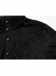 Soft And Comfortable Chiffon Fabric Delicate Decals Neckline Pleats Ruffle Trim Gothic Black Male Shirt