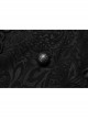 Soft And Comfortable Chiffon Fabric Delicate Decals Neckline Pleats Ruffle Trim Gothic Black Male Shirt