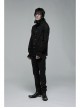 Gothic Abstract Dark Mesh Texture Fabric Lace Pleated Ruffle Tie Design Long Sleeve Shirt