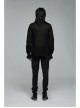 Gothic Abstract Dark Mesh Texture Fabric Lace Pleated Ruffle Tie Design Long Sleeve Shirt