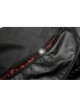 Gothic Pattern Leather Inlaid Red Fabric Metal Button Decoration Ruffled Hem Luxury Male Sleeveless Vest