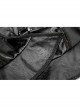 Gothic Pattern Leather Inlaid Red Fabric Metal Button Decoration Ruffled Hem Luxury Male Sleeveless Vest