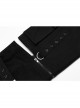 Punk Detachable Micro-Elasticity Loose Personality Metal Zipper Eyelet Trim Black Male Trousers