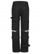 Punk Detachable Micro-Elasticity Loose Personality Metal Zipper Eyelet Trim Black Male Trousers