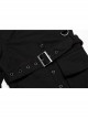 Punk Detachable Micro-Elasticity Loose Personality Metal Zipper Eyelet Trim Black Male Trousers