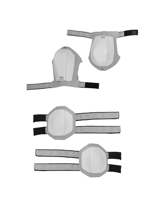 Black Widow Yelena Belova White Bodysuit Set Halloween Cosplay Accessories White Shoulder Guards And Elbow Guards