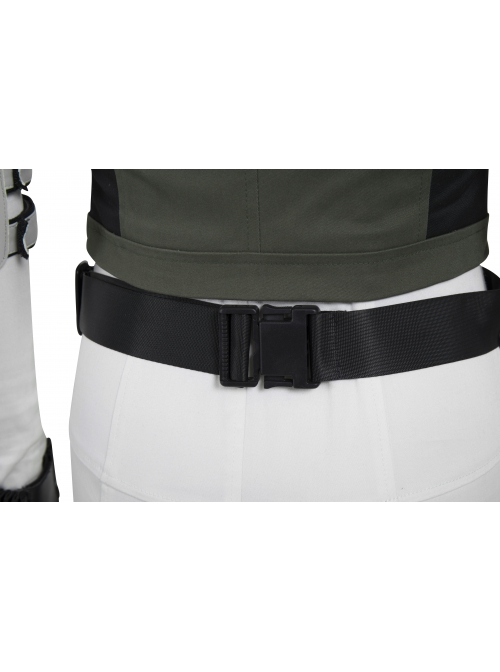 Black Widow Yelena Belova White Bodysuit Set Halloween Cosplay Accessories Black Waist Belt And Holsters