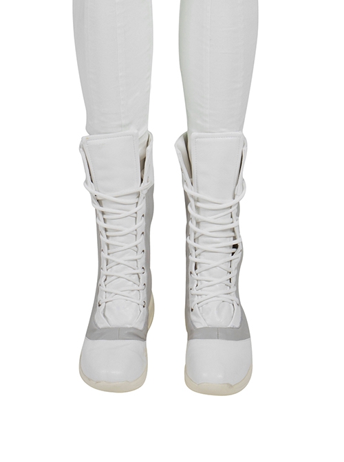 Black Widow Yelena Belova White Bodysuit Set Halloween Cosplay Accessories White Boots