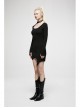 Punk Irregularity Tight Sexy Asymmetric Hem Off The Shoulder Long Sleeve Dress
