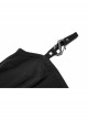 Punk Dark Simple A Version Slit Metal Buttonhole Decoration Knitting Long Slip Dress