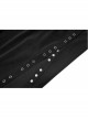 Punk Dark Simple A Version Slit Metal Buttonhole Decoration Knitting Long Slip Dress