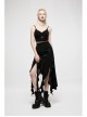 Elasticity Irregular Pleated Ruffle Design Dark Engraved Pendant Punk Long Skirt