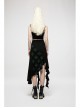 Elasticity Irregular Pleated Ruffle Design Dark Engraved Pendant Punk Long Skirt