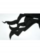 Elasticity Irregular Pleated Ruffle Design Dark Engraved Pendant Punk Long Skirt