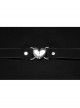 Black Punk Slim Fit Sexy Knitting Metal Heart Buckle Decoration Adjustable Shoulder Straps Female Crop Top