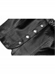 Punk Leather Laminated Fabric Sexy Metal Buckle Decoration Collar Leather Buckle Black Crop Top