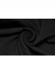 Punk Dark Stretch Knit Personality Asymmetric Sloping Shoulders  S-Shaped Rubber Buckle Decoration Black Crop Top