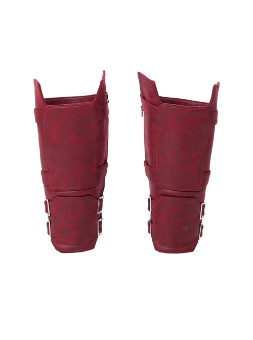 Deadpool 2 Deadpool Wade Winston Wilson Halloween Cosplay Accessories Red Leg Guards