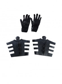 Batman The Dark Knight Batman Bruce Wayne Halloween Cosplay Accessories Black Wrist Guards And Gloves