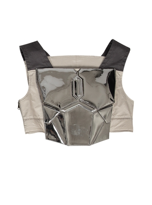 Crisis On Infinite Earths The Mandalorian Halloween Cosplay Costume Gray Silver Vest