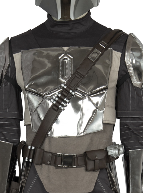 Crisis On Infinite Earths The Mandalorian Halloween Cosplay Costume Gray Silver Vest