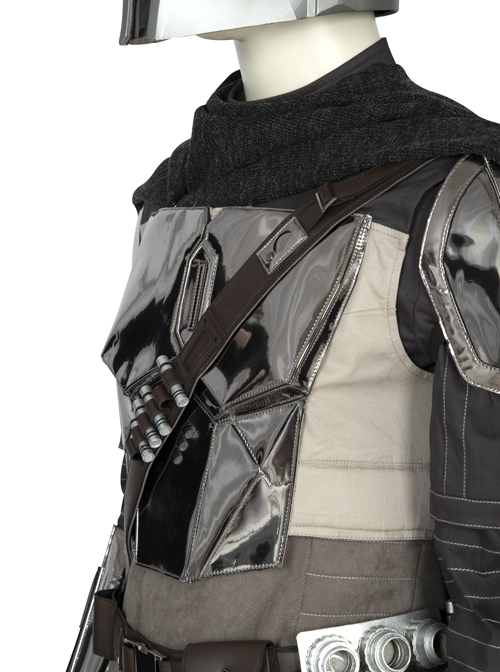 Crisis On Infinite Earths The Mandalorian Halloween Cosplay Costume Gray Silver Vest