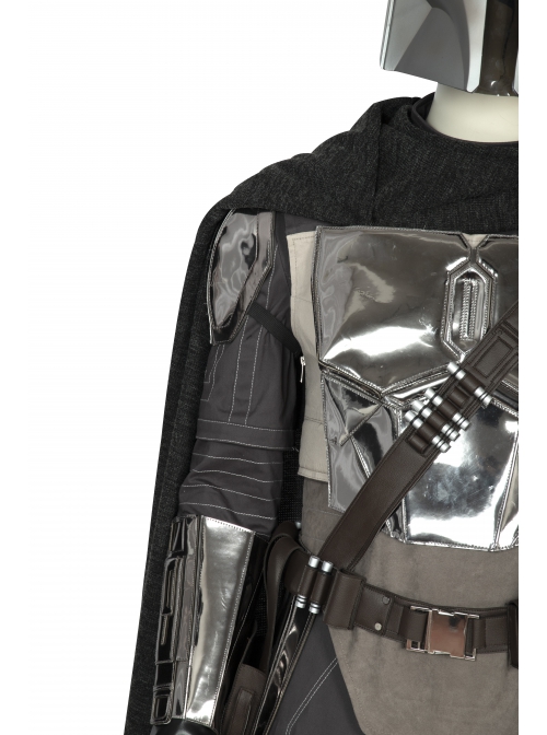 Crisis On Infinite Earths The Mandalorian Halloween Cosplay Costume Gray Silver Vest