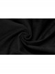 Punk Simple Dark Jacquard Irregular Hem Cross Rope Design Belt Decoration Asymmetric Black Skirt