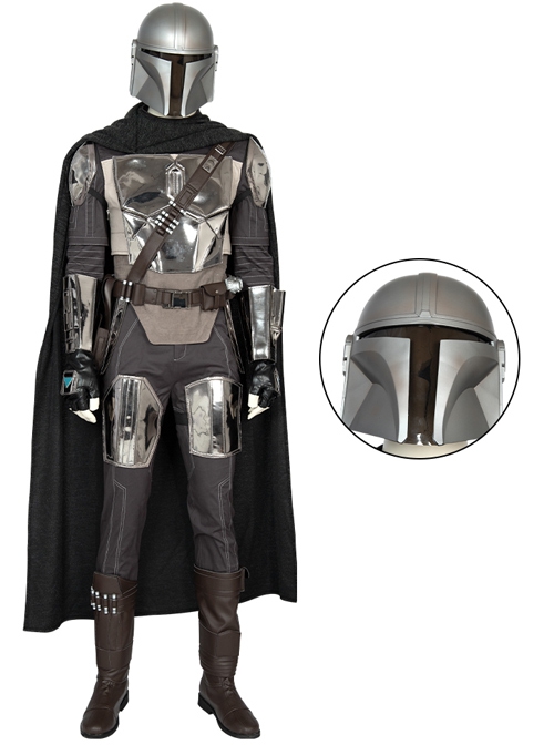 Crisis On Infinite Earths The Mandalorian Halloween Cosplay Accessories Silver Helmet