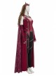 Wanda Vision Scarlet Witch Wanda Django Maximoff Battle Suit Halloween Cosplay Costume Second Version Red Cloak
