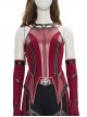 Wanda Vision Scarlet Witch Wanda Django Maximoff Battle Suit Halloween Cosplay Costume Second Version Red Top