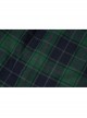 Punk Cotton Splicing Mesh Dark Green Plaid Personalized Pocket Decoration Waist Short Skirt