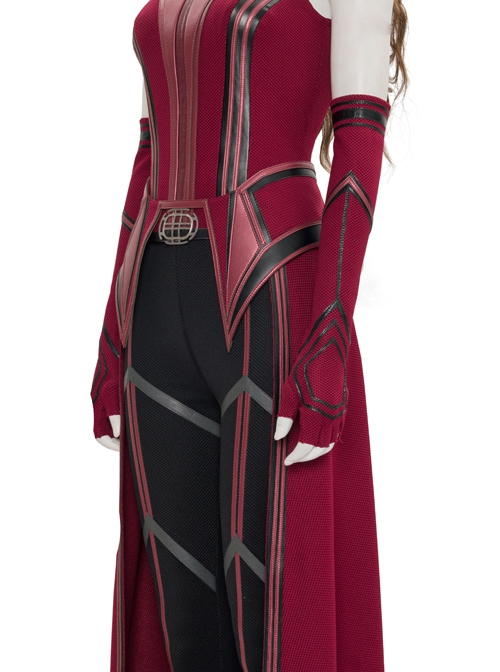 Wanda Vision Scarlet Witch Wanda Django Maximoff Battle Suit Halloween Cosplay Accessories Second Version Red Gloves